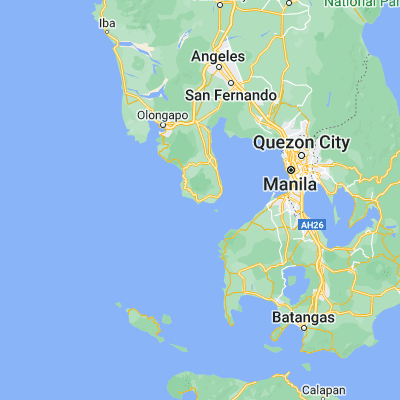 Map showing location of Mariveles (14.436100, 120.485700)