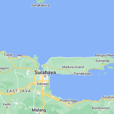 Map showing location of Marlabeng (-6.894300, 112.983800)