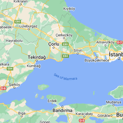 Map showing location of Marmaraereğlisi (40.970030, 27.955280)