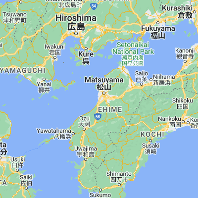Map showing location of Masaki-chō (33.787570, 132.711240)