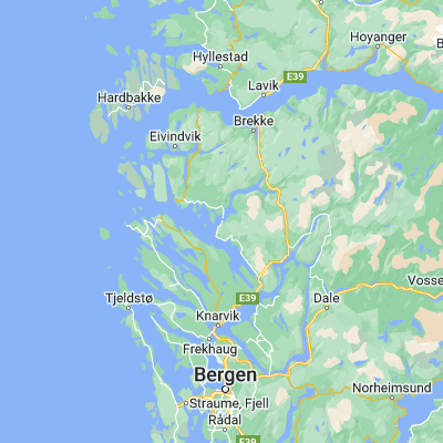 Map showing location of Masfjorden (60.798870, 5.304180)