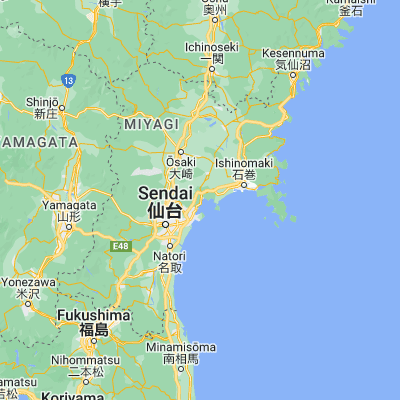 Map showing location of Matsushima (38.373570, 141.061050)