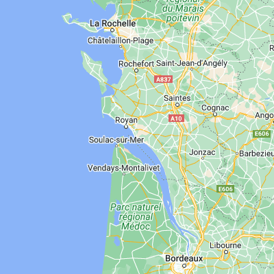 Map showing location of Meschers-sur-Gironde (45.560370, -0.954700)