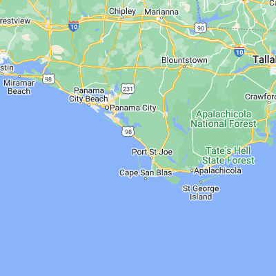 Map showing location of Mexico Beach (29.947980, -85.417980)