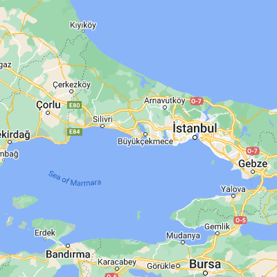 Map showing location of Mimarsinan (41.003150, 28.537680)