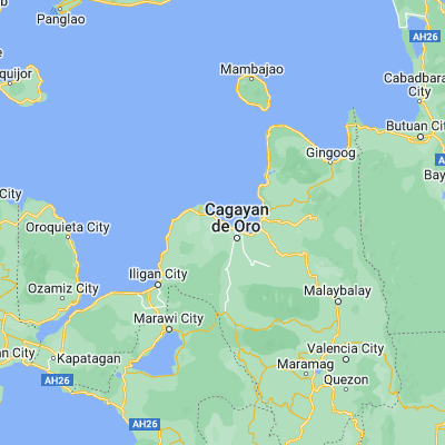 Map showing location of Molugan (8.537500, 124.562220)
