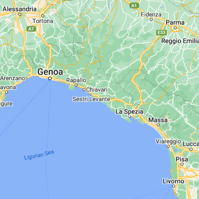 Map showing location of Moneglia (44.239050, 9.490810)