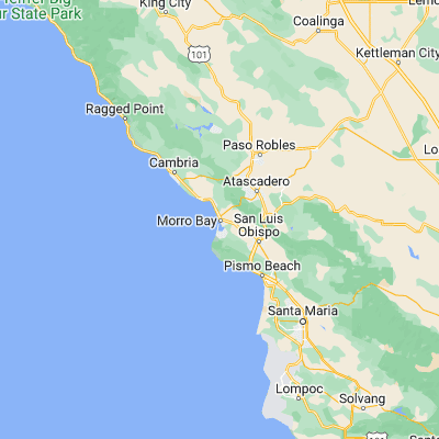 Map showing location of Morro Bay (35.365810, -120.849900)