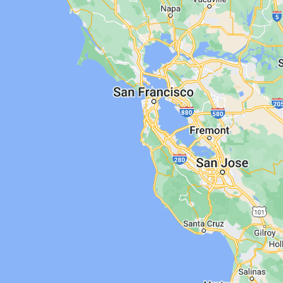Map showing location of Moss Beach (37.527440, -122.513310)