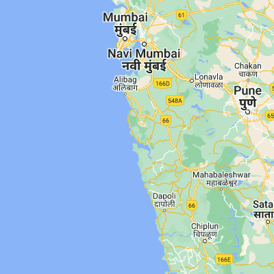 Map showing location of Murud (18.325830, 72.965000)