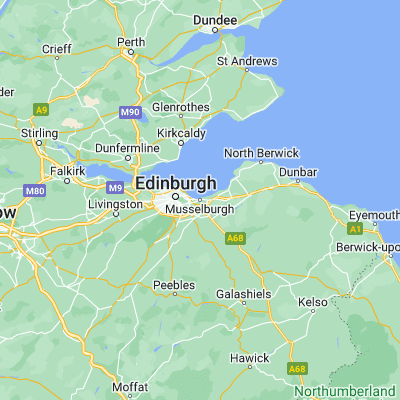 Map showing location of Musselburgh (55.941700, -3.049910)