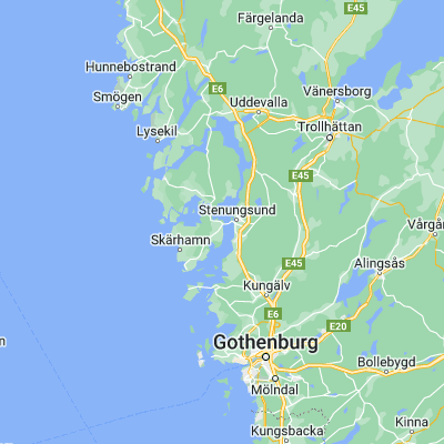 Map showing location of Myggenäs (58.061760, 11.749360)
