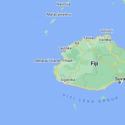 Map showing location of Nadi (-17.800000, 177.416670)