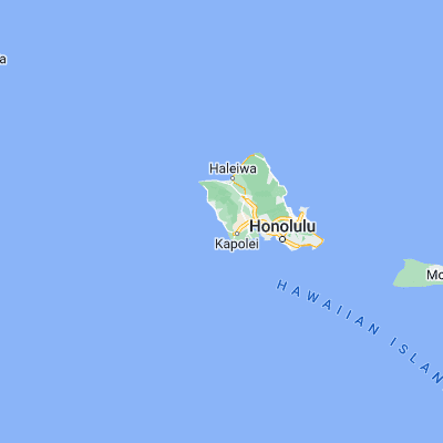 Map showing location of Nānākuli (21.390560, -158.154720)