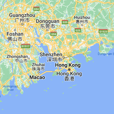 Map showing location of Nanshan (22.538000, 113.938890)