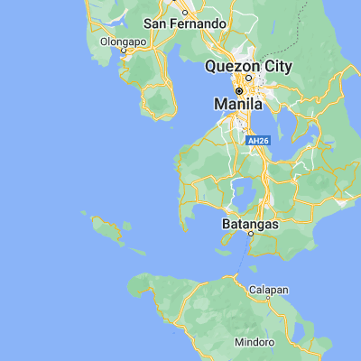 Map showing location of Nasugbu (14.072200, 120.633200)