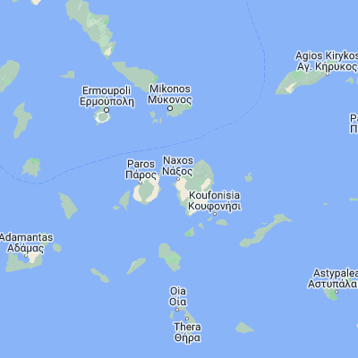 Map showing location of Naxos (37.105560, 25.376390)