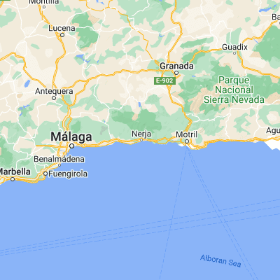 Map showing location of Nerja (36.752780, -3.874400)