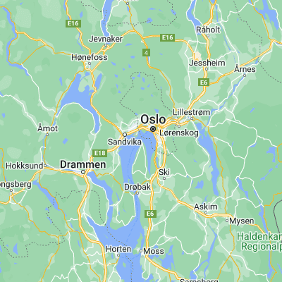 Map showing location of Nesoddtangen (59.865530, 10.659400)