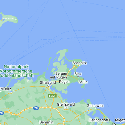 Map showing location of Neuenkirchen (54.550000, 13.333330)