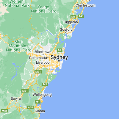 Map showing location of Neutral Bay (-33.838890, 151.216670)