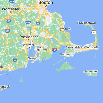 Map showing location of New Bedford (41.636220, -70.934200)