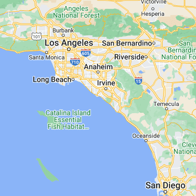 Map showing location of Newport Beach (33.590580, -117.918950)