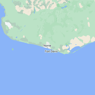 Map showing location of Nome (64.501110, -165.406390)