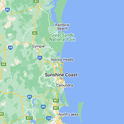 Map showing location of Noosa Heads (-26.394330, 153.090100)