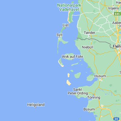 Map showing location of Norddorf (54.679690, 8.332960)