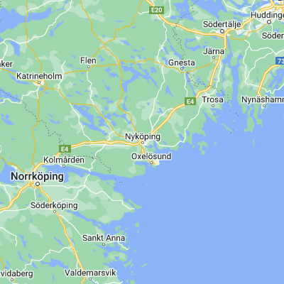 Map showing location of Nyköping (58.753000, 17.007880)