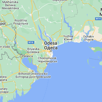 Map showing location of Odessa (46.477470, 30.732620)