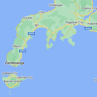 Map showing location of Olutanga (7.310560, 122.846390)