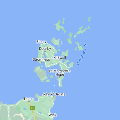 Map showing location of Orkney (58.984650, -2.959530)