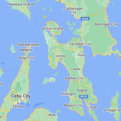 Map showing location of Ormoc (11.006390, 124.607500)