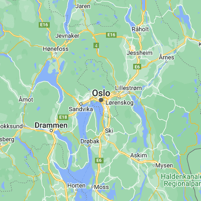 Map showing location of Oslo (59.912730, 10.746090)