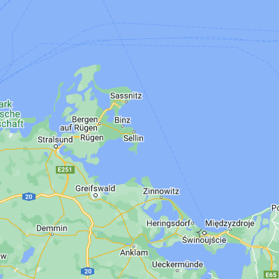 Map showing location of Ostseebad Göhren (54.341400, 13.738230)