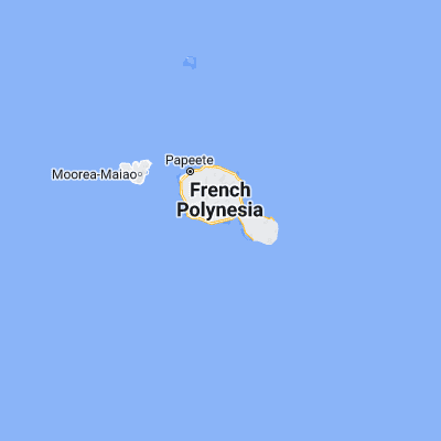 Map showing location of Otutara (-17.766670, -149.416670)