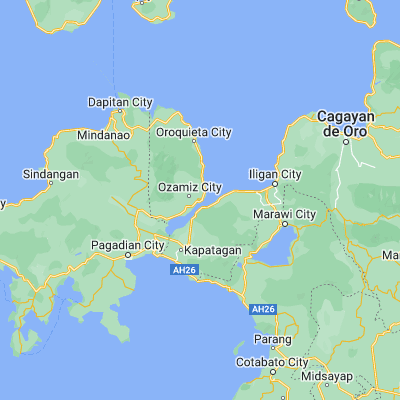 Map showing location of Ozamiz City (8.148100, 123.840500)