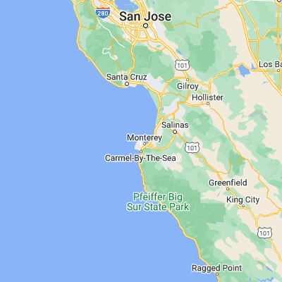 Map showing location of Pacific Grove (36.617740, -121.916620)