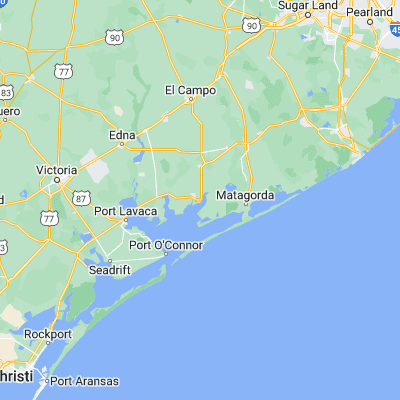 Map showing location of Palacios (28.708050, -96.217470)