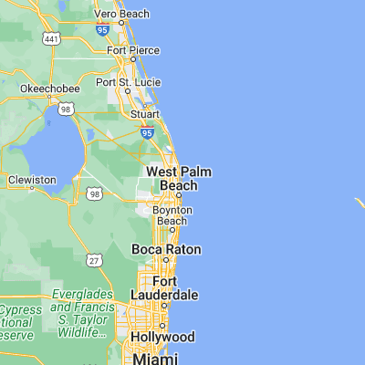 Map showing location of Palm Beach Shores (26.778120, -80.035600)