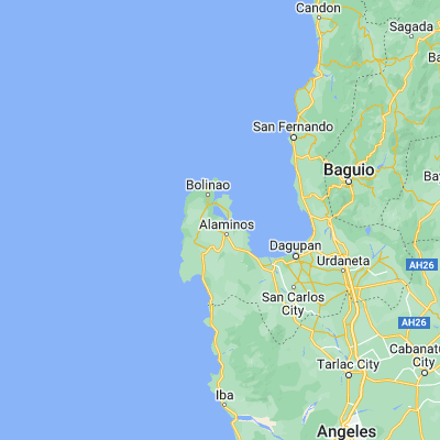 Map showing location of Pangapisan (16.216000, 119.957000)