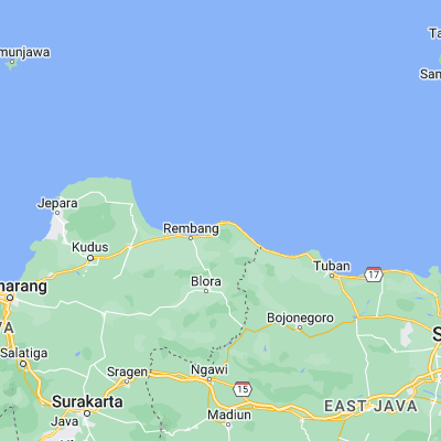 Map showing location of Pangkalan (-6.627600, 111.490400)