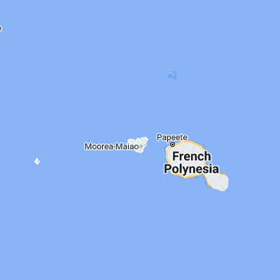 Map showing location of Paopao (-17.500000, -149.816670)