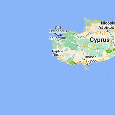 Map showing location of Paphos (34.766667, 32.416667)