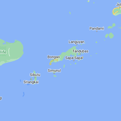 Map showing location of Parangan (5.083890, 119.938330)