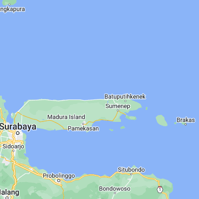 Map showing location of Pasongsongan (-6.889000, 113.657000)
