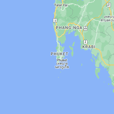 Map showing location of Patong Beach (7.896070, 98.296610)