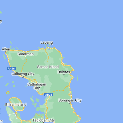 Map showing location of Patong (12.336430, 125.285210)